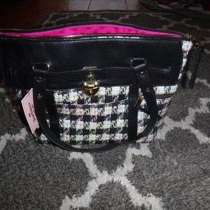 NWT Juicy couture tweed print Rae tote bag/ purse